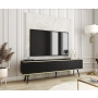 Szafka RTV Czarno - Złota 175 cm Noga Czarna - Złota MDF